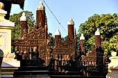 Myanmar - Mandalay, Shwe In Bin Kyaung a wonderful example of the Burmese unique teak architecture and wood-carving art.